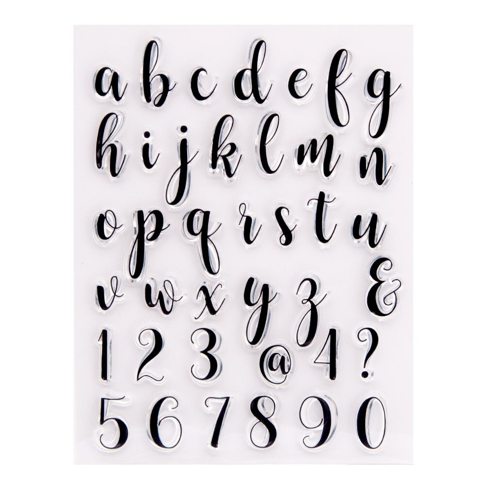 Timbro classico in silicone PVC lettere inglesi trasparenti alfabeto forniture per ufficio timbro di gomma trasparente cancelleria Scrapbooking: 2