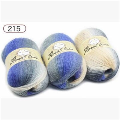 1pc 100g sektion farvet uld regnbue garn hånd strik hæklet tykt garn gør det selv håndværk varmt tørklæde sweater pude 360m: 215