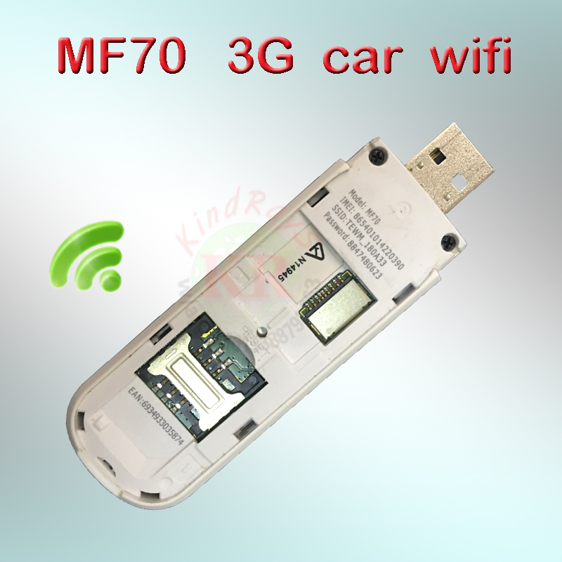 Gebruikt Unlocked Zte Mf70 3G Dongle Wifi Android Auto Wifi 3G Router Sim Card Slot Dongle Voor Auto