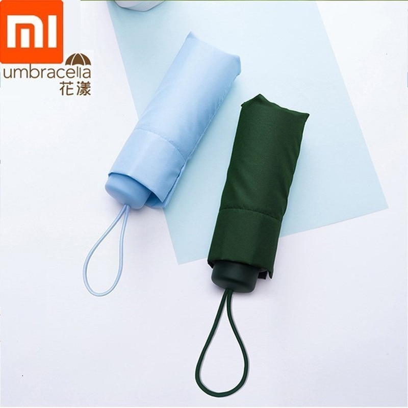 Xiaomi ombrello 50% volte super-breve protable Ultralight di Pioggia Ombrelli UV Antivento impermeabile Uomo donna proprietà Parasole