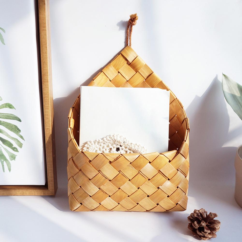 Storage Basket Wicker Woven Baskets Storage for Flower Rattan Wall-mounted Storage Basket