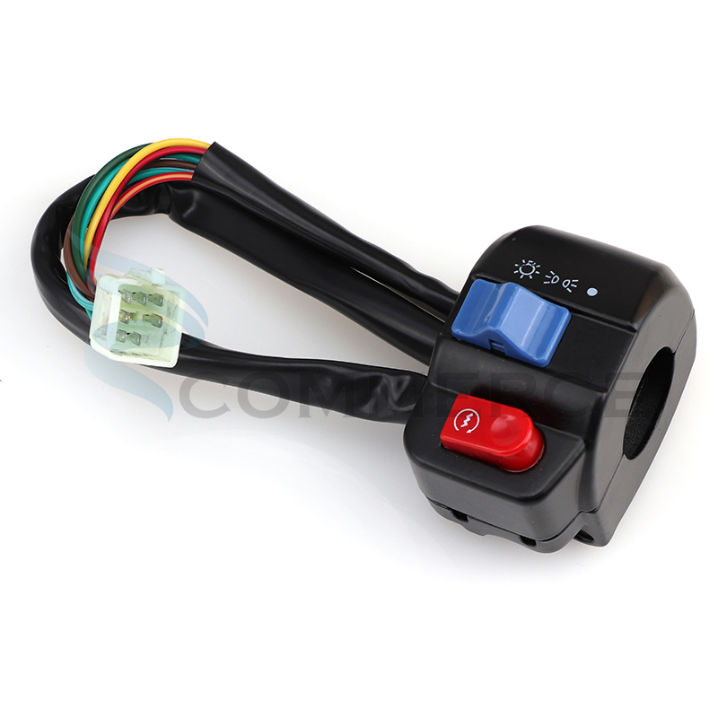 Interruptor de Control de manillar izquierdo y derecho de motocicleta, señal de giro de bocina para bicicleta eléctrica Gy6, 50cc, 125cc, 150cc, piezas de Scooter de ciclomotor, 12V, 22mm