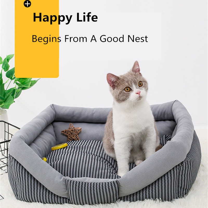Pet House Mat Dog Bed Sofa Kennel Cat Nest Puppy Couch For Small Large Dogs All Seasons Teddy Chihuahua Bulldog Labrador Bedding