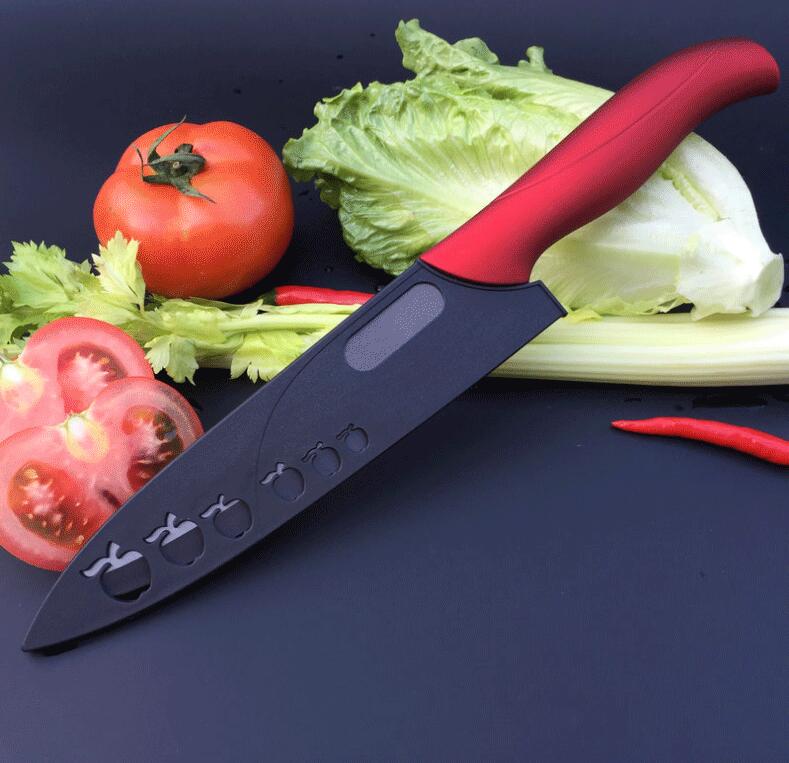 8 inch Ceramic Knife Zirconia Black Blade Anti-Slip Color Handle Fruit Vegetable Cooking Kitchen Knives