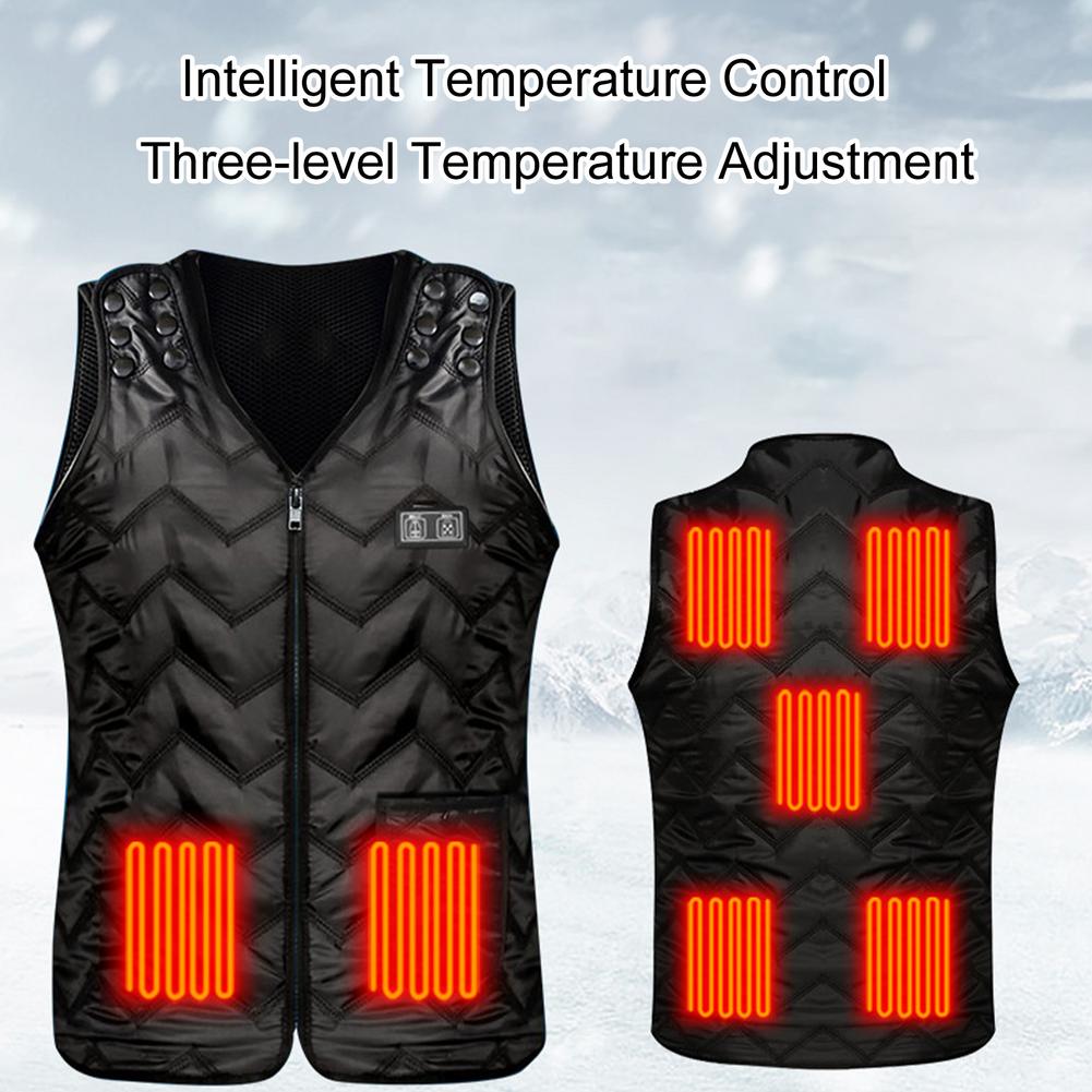 Gilet riscaldante elettrico invernale giacca riscaldata a 7 zona giacca termica per scaldino esterno a temperatura regolabile a 3 velocità