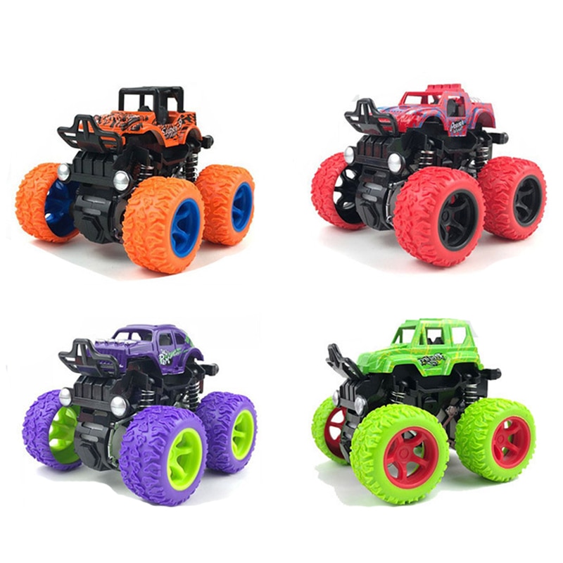 Mini Inertial Off Road Vehicle Pullback Children Toy Car Plastic Friction Stunt Car Juguetes Carro Toys Birthday For Kids