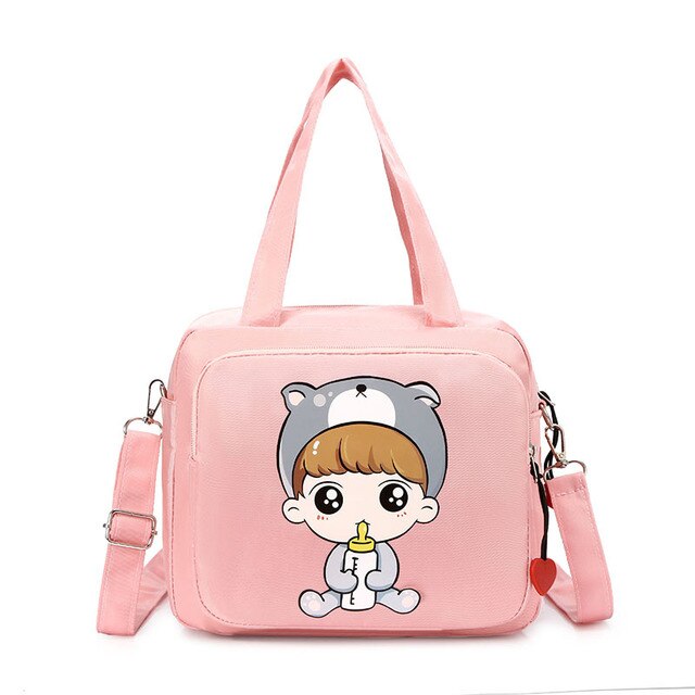 Mama Tas Outdoor Reizen Een Schouder Luiertas Multifunctionele Moeder En Baby Tas Klein Formaat Grote Capaciteit Draagtas 23*14*20Cm: Pink