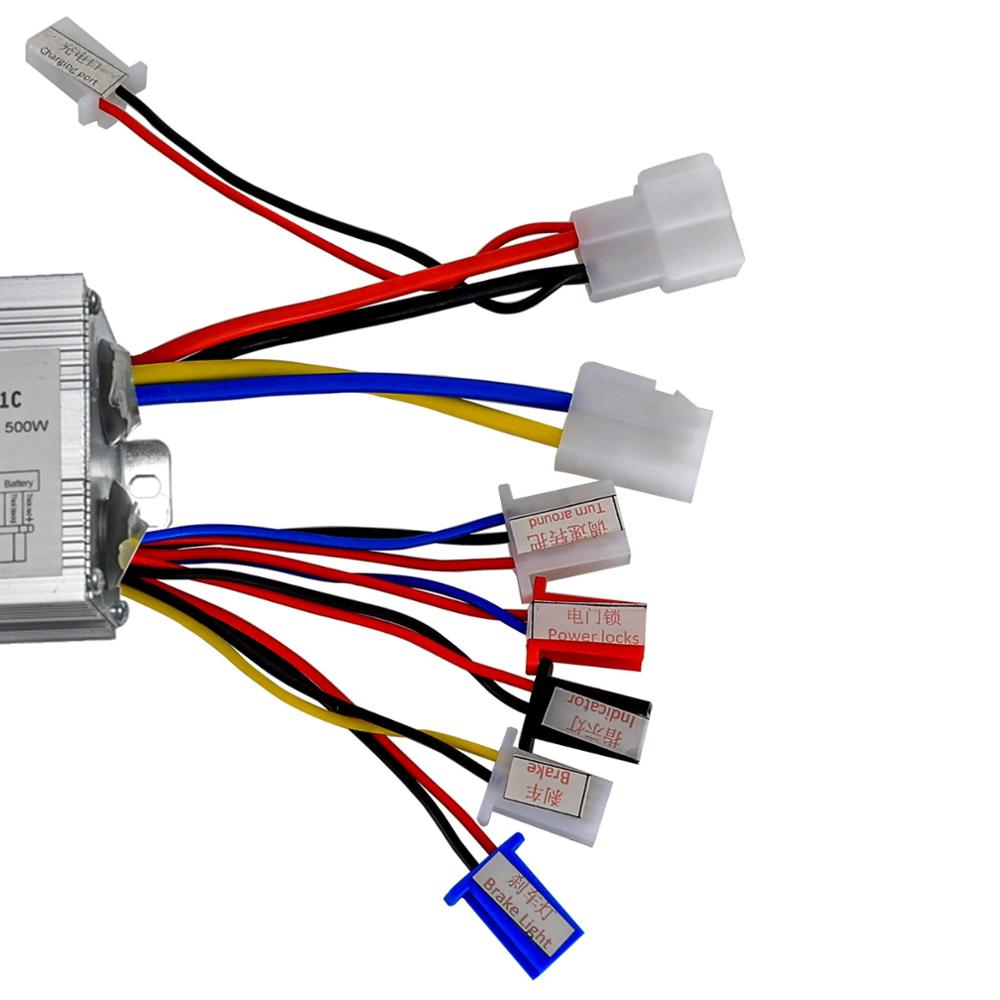 24v 500w motor børstehastighetskontroller for elektrisk sykkel sykkel scooter go kart