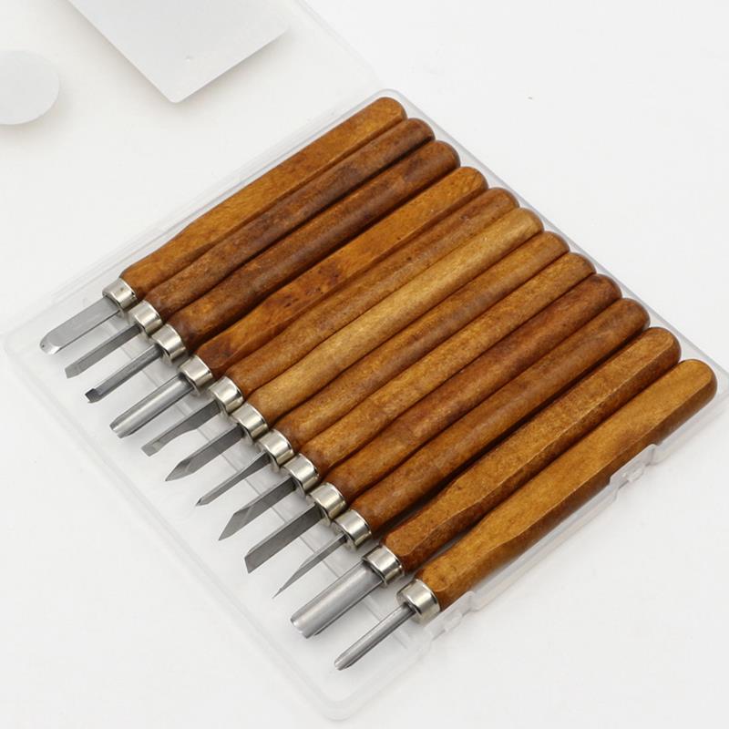 Lot De 12 Outils De Sculpture Sur Bois - Couteaux De Coupe Pour Artisans - Neuf