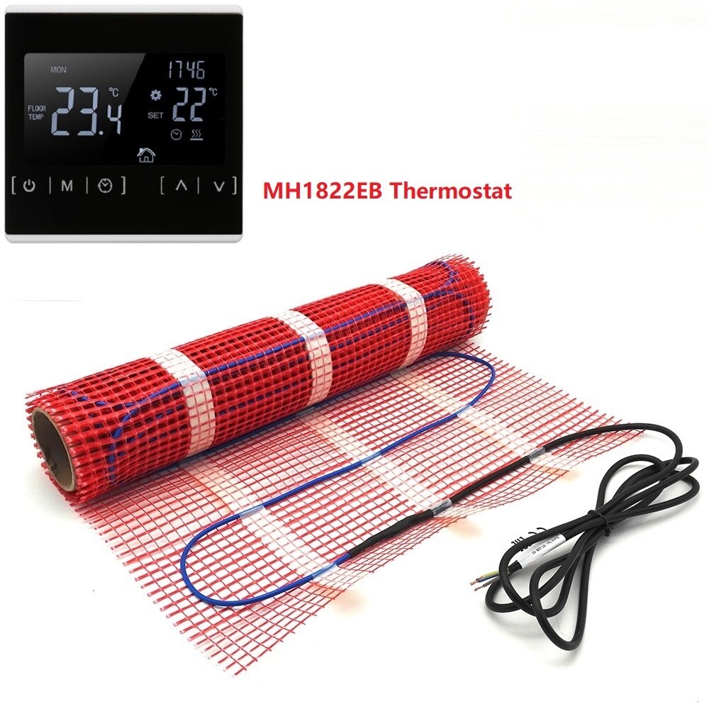 50cmX1m Warm Floor Heating Mat 220V 150w/m2 Room Heater with WiFi Thermostat: with MH1822EB