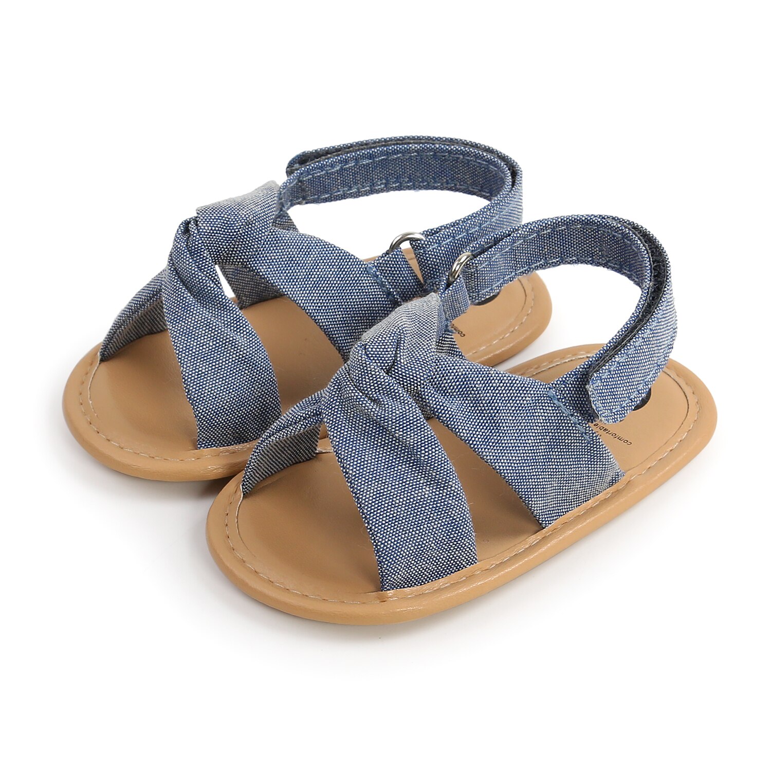 Citgeett – chaussures d'été pour bébé fille de 0 à 18 mois, sandales plates, semelle souple, antidérapantes, premiers pas: B / 0-6 mois