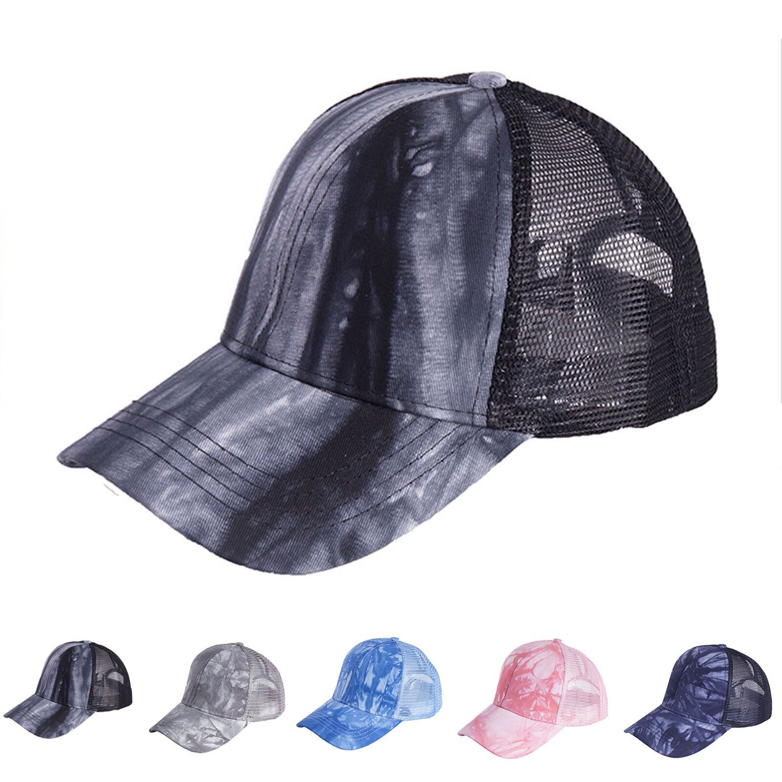 Mannen Vrouwen Baseball Caps Verstelbare Tie-Geverfd Baseball Cap Zomer Mesh Zon Hoeden Casual Hip Hop Baseball caps Unisex