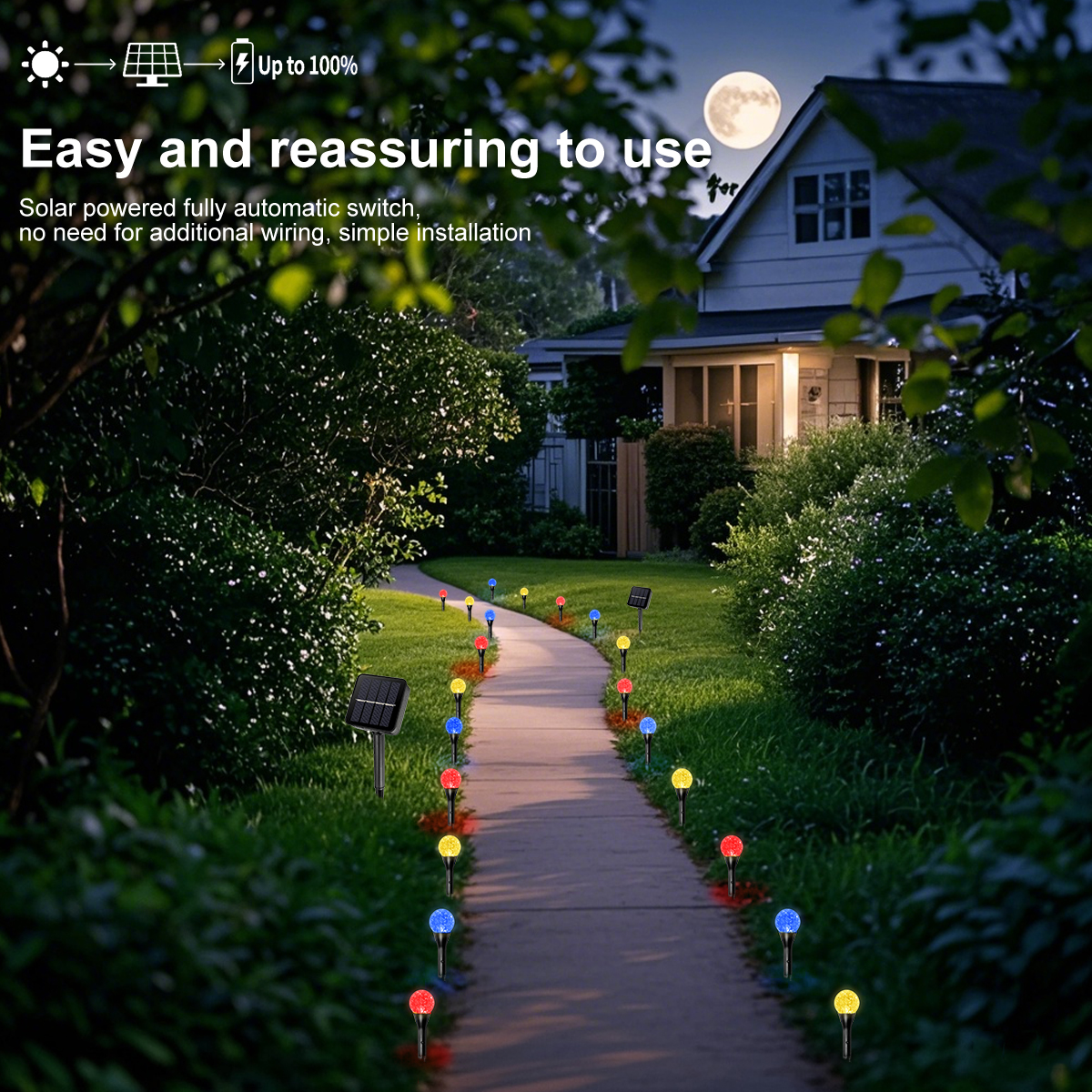 Solar Bubble Ball Gazonverlichting Outdoor Garden Pilot Light String voor Gazon Patio Camping Verjaardag Gazon Decor Decoratie Verlichting