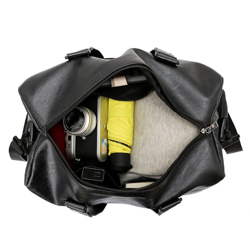 Reisetasche aus pu-leder, herren-reisetasche, aufbewahrungstasche für kleidung, große reisetasche, separate große fitnesstasche, sport-wochenendtasche
