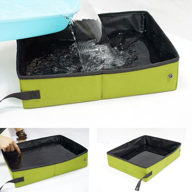 Cat Collapsible Litter Box Waterproof Pet Litter Pan Toilet Portable for Travel Light Weight Foldable Kitten Litter Box