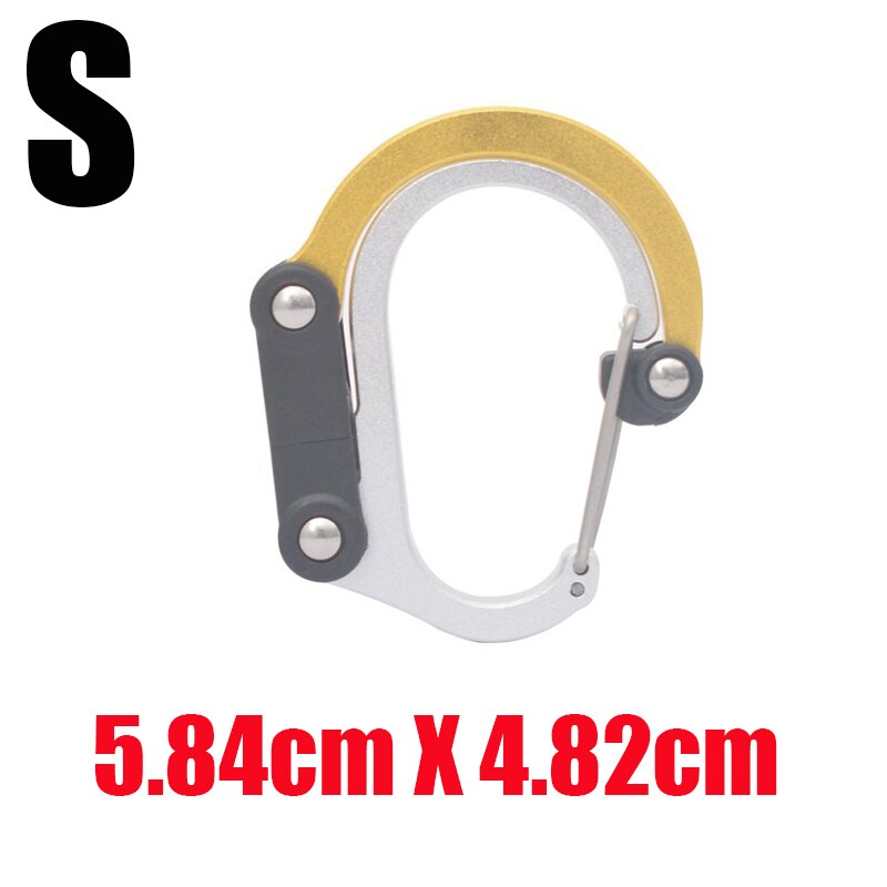 hybrydowy bieg spinacz - 360 ° karabinek obrotowy hak klip nieblokujący mocne klipsy robić wędkowania kemping piesze wycieczki plecak podróżny: S