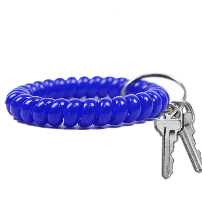 Nøgleholder nøglering ring organizer multifunktionel nøgle pung værktøj spiralfjeder kæder kabel sauna strand nøglering armbånd