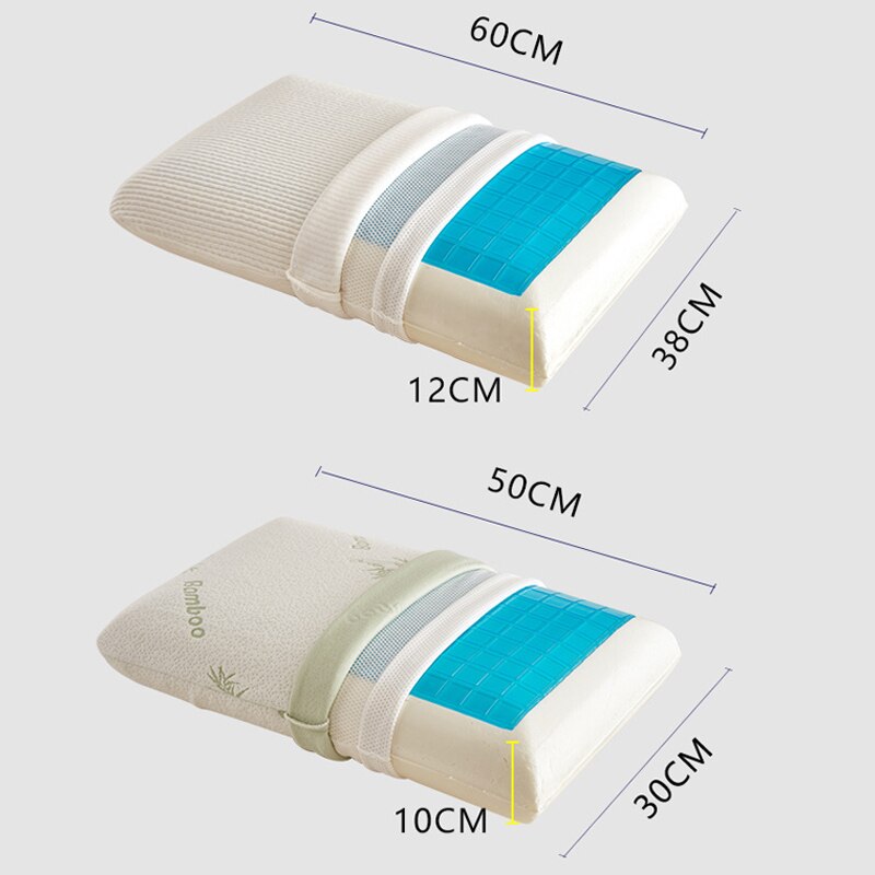 Giantex sovende gel hukommelse skum ortopædisk pude halspude silikone pude travesseiro almohada cervikal kussens poduszkap