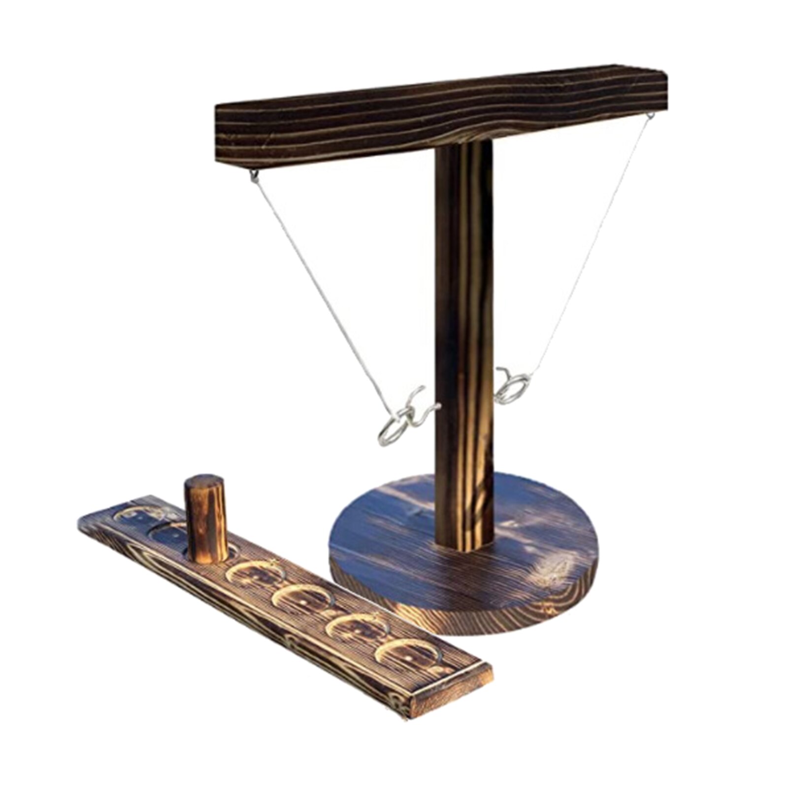 Hook and Ring Game Table Bar Parties Adults Battle Target Game for Family: Round Base