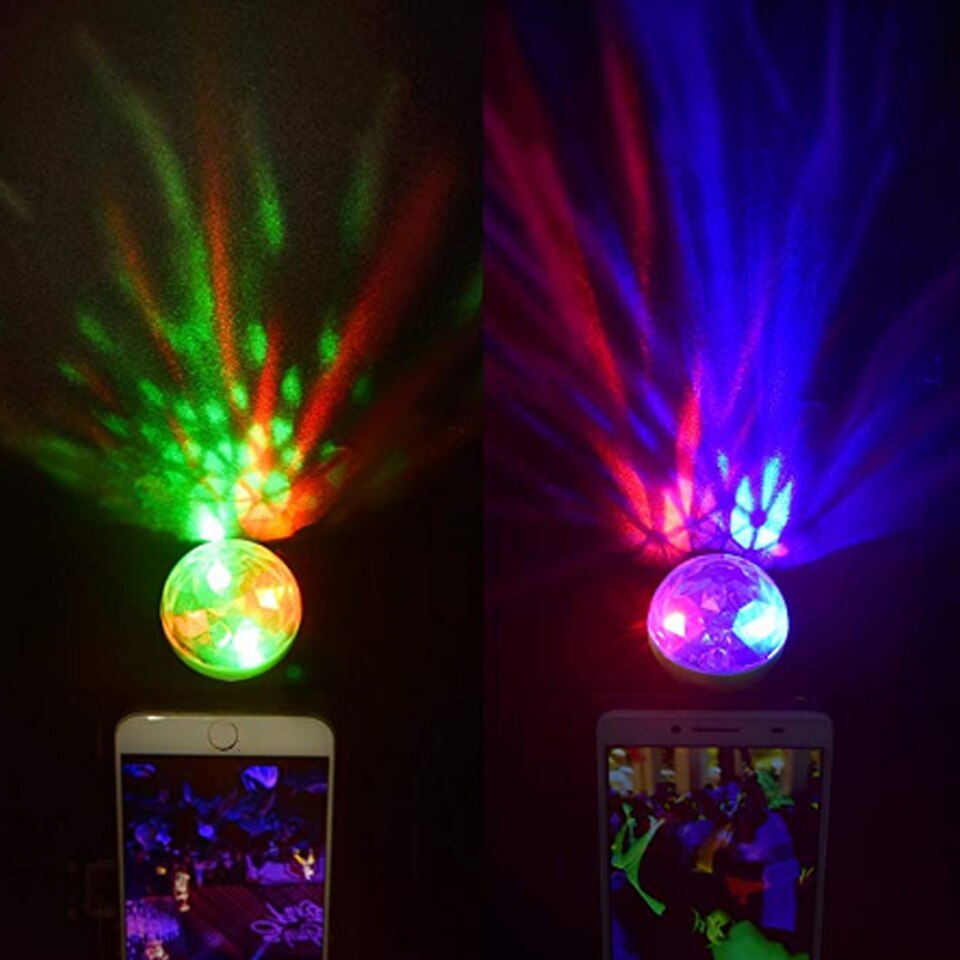 Mini usb led disco scene lys bærbar familie fest dj magiske kugle lys bar club scene effekt lampe til mobiltelefon