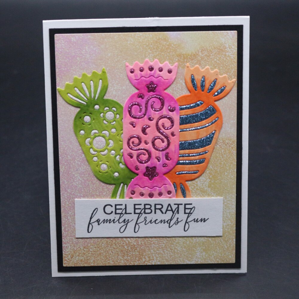 Christmas Candy Metal Cutting Dies Irregular Die Cut Sweet Frame Stencil Scrapbooking Embossing Craft Stamps And Dies