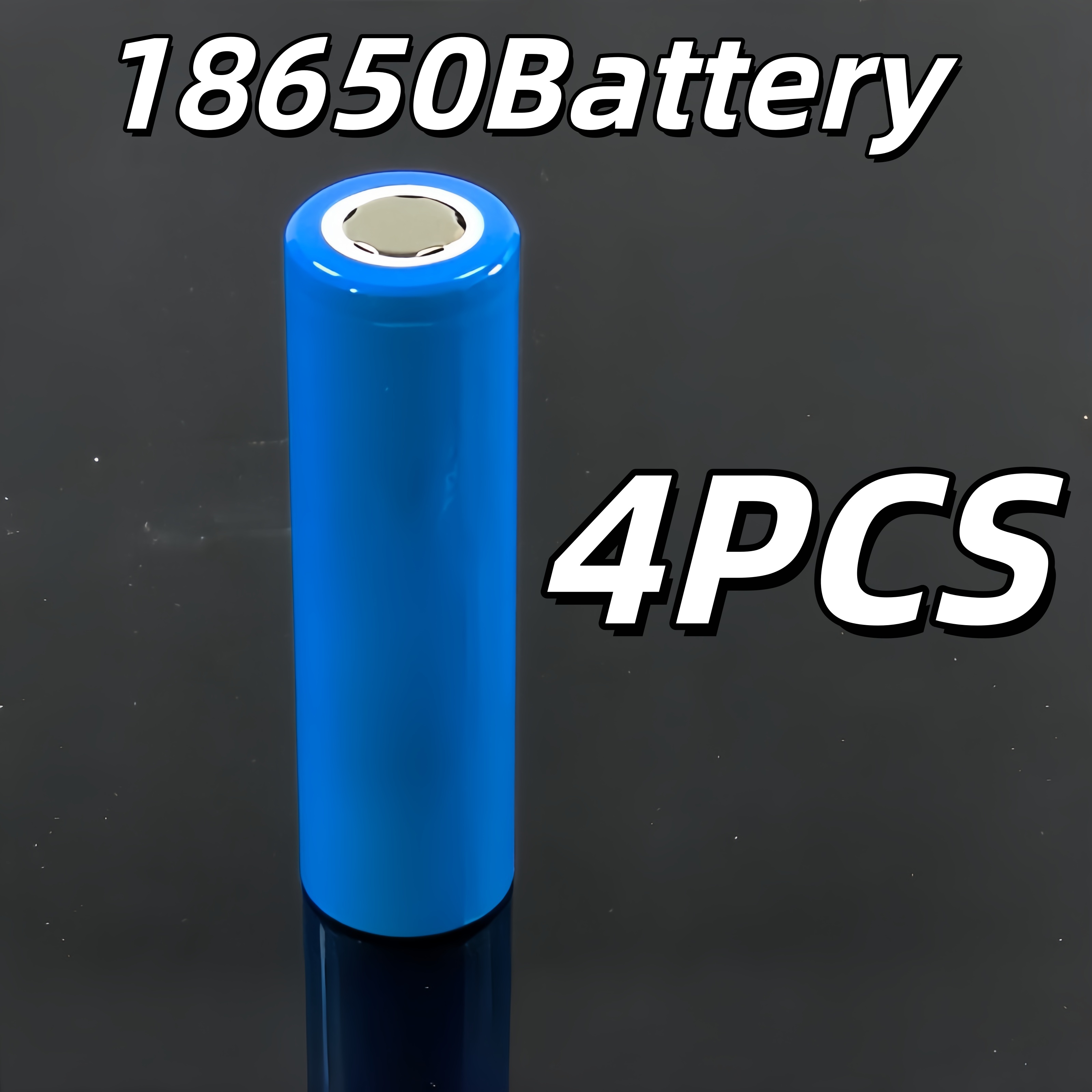 Rechargeable 18650 Li-ion Battery 3.7V 3000mAh High Capacity for Electronic Devices: Blue