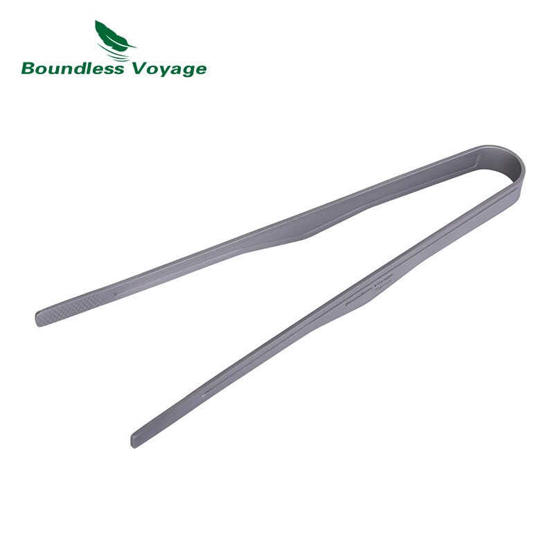 Boundless Voyage Titanium Tea Cup Clip Steak Lid Barbecue Anti-Scalding Clip Tong Tea Tweezer Salad Sugar Ice Food Toast Tongs: Ti1563B 17CM