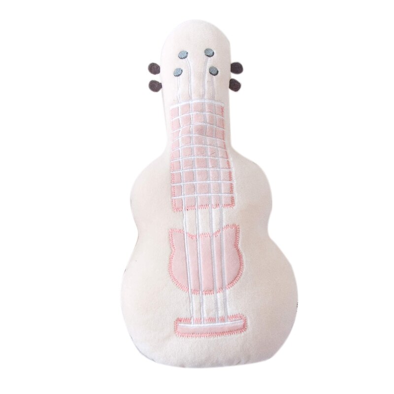 Simulation créative guitare en peluche jouets décoration de la maison bébé apaiser poupée doux oreiller coussin d'anniversaire: pink 36cm