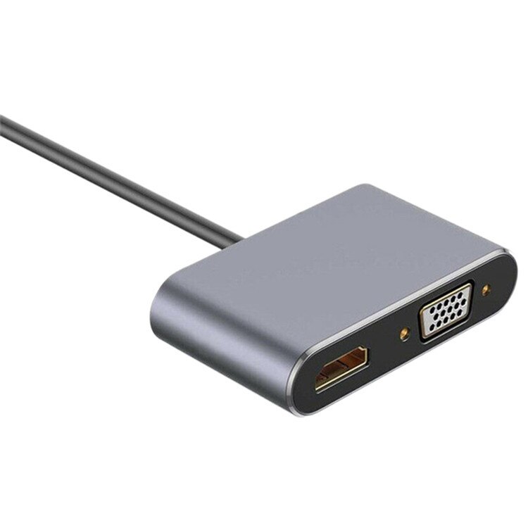 Usb Type C Hub Type-C Naar Hdmi 4K Vga Adapter RJ45 Lan Ethernet Sd Tf USB-C 3.0 3.5Mm Jack Audio Voor Macbook Pro/Air Otg: 2 in 1