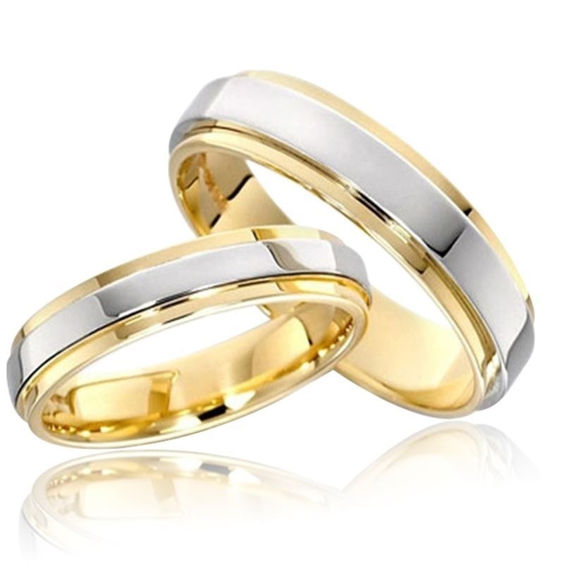 Mode Eenvoudige 316 Titanium Staal Heren Ringen Minnaar Paar Ringen Alliantie Goud Wedding Band Ringen Set voor Vrouwen mannen