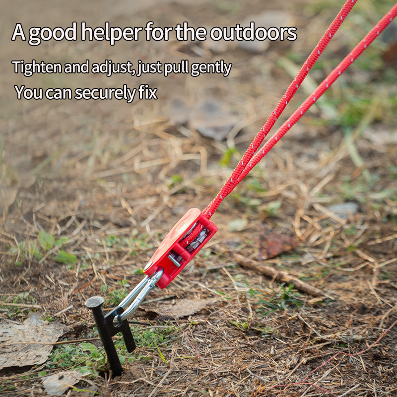 4 st justerbara 4m nylon tältrep justerbart snöre upphängande för tältfläkt utomhusmarkis vindrep fastspänning campingtillbehör