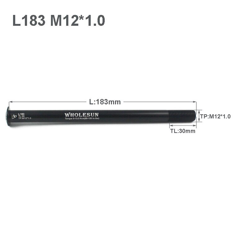 Bicycle Rear Axle Bike Hubs Thru Axle Tube Shaft MTB Road Bike Quick Release Skewers For KINESIS Rear Hub L83mm M12x1.75/1.5/1.0: L183 M12x1.0