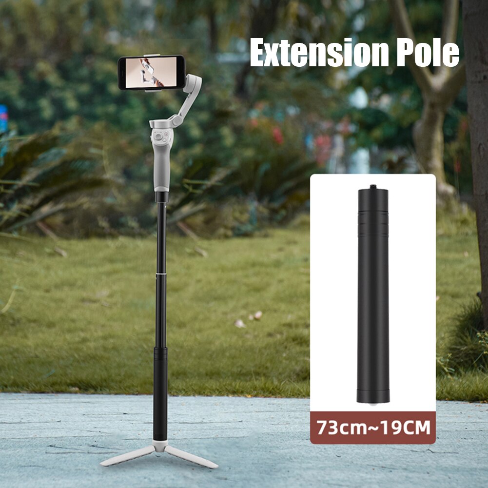 Adjustable Gimbal Extension Pole Portable Outdoor Travel Selfie DSLR Camera Stabilizer Accessory Aluminum Alloy For DJI OM4