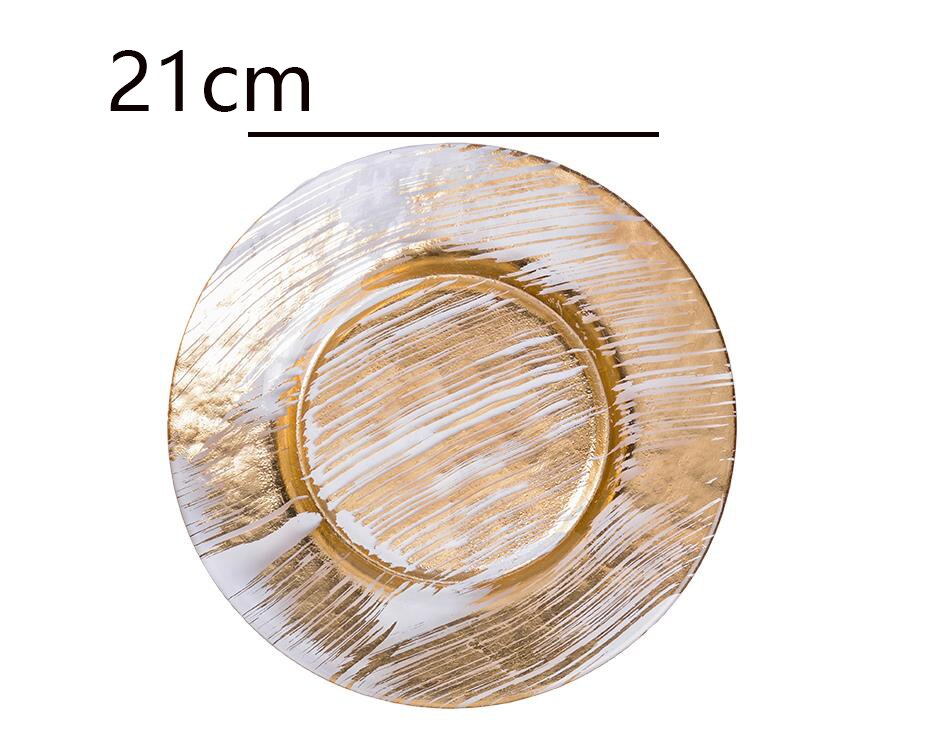 21cm/27cm/33cm Glass Salad Plate Kitchen Plate Burdock Fruit Vegetable Plate Suitable For Home Hotel Restaurant Use Kitchenware: 4