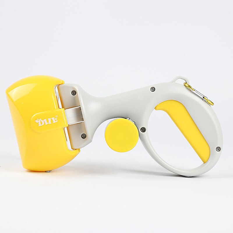 Portable Pet Pooper Scooper 2 In 1 Pick Up Holder Outdoor Waste Cleaning Tools with 1 Roll Poop Bags dog cat Pooper Scooper Pet: yellow