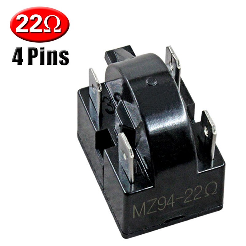 4 Pins 22 ohms Refrigerator Black / Compressor Relay PTC Starter Relay