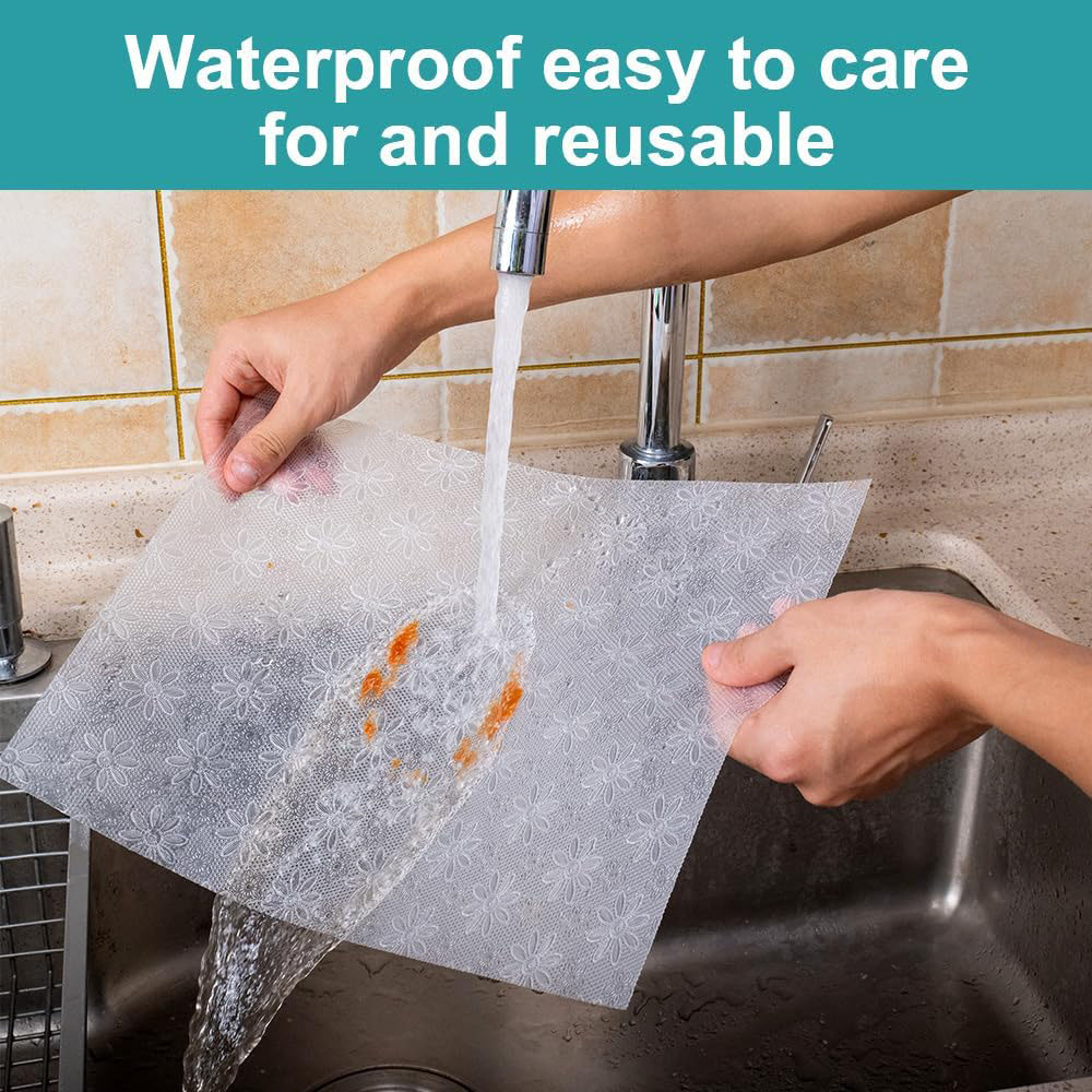 30x150cm Refrigerator Non-Slip Liners Transparent Washable Drawer Liners Kitchen Cabinet Dustproof Mat Reusable Mats