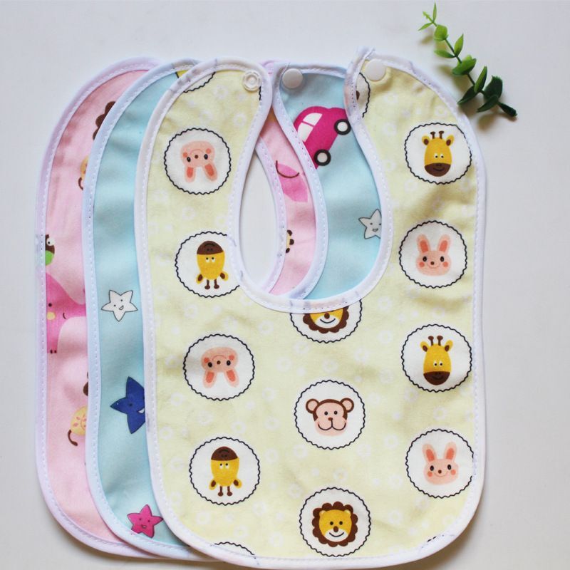 4 Stuks Willekeurige Kleur Slabbers Bandana Waterdicht Katoen Burp Speeksel Handdoek Jongens Meisjes Accessoires