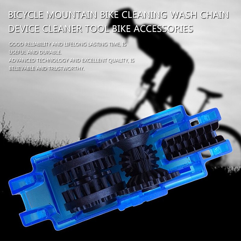 Portable Bicycle Chain Cleaner Bike Brushes Scrubber Wash Tool Mountain Cycling Cleaning Kit Outdoor Accessory