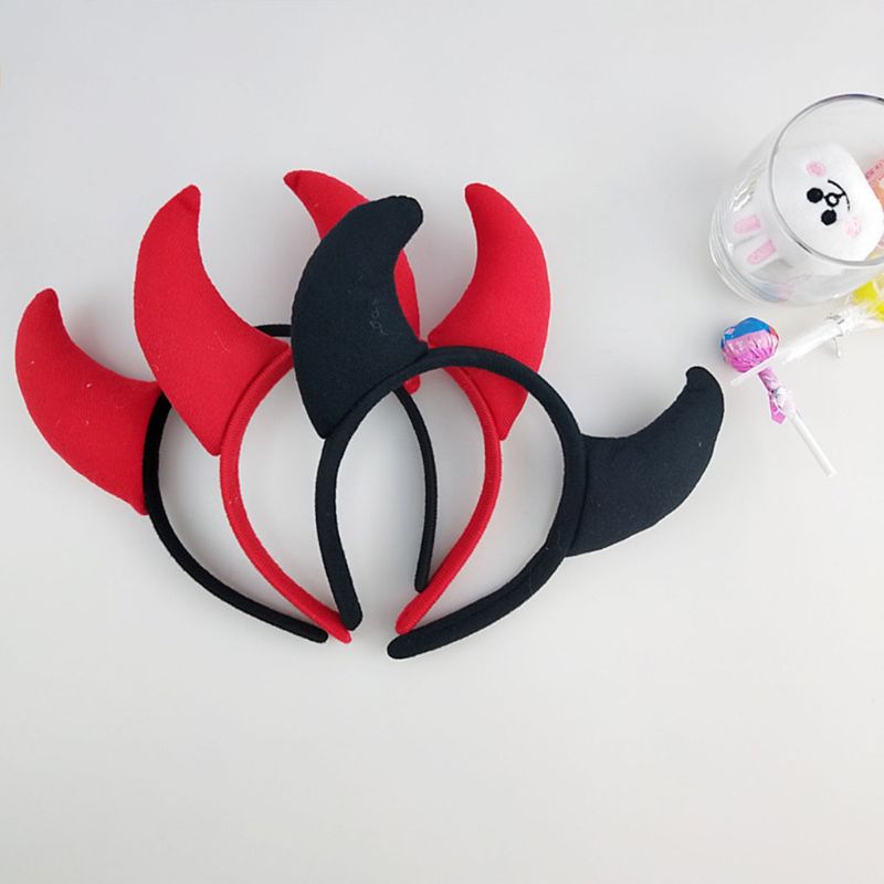 Divertido diablo orejas diadema cuernos oído niños diademas de Halloween adultos Decoración Accesorios