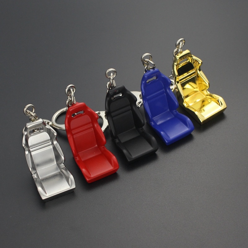 Tuning Racing Car Keychains For Keys Holder Metal Seat Bottle Wheel Nuts Moto Keyring Trinket Gadgets Auto Accessories