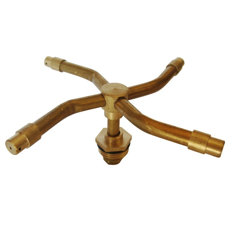 3/4 ramię miedziany zraszacz obrotowy automatyczny zraszacz na trawnik ogrodowy zraszacze wodne podlewanie nawadnianie narzędzie robić ogrodu domowego: 4-arm x 1szt