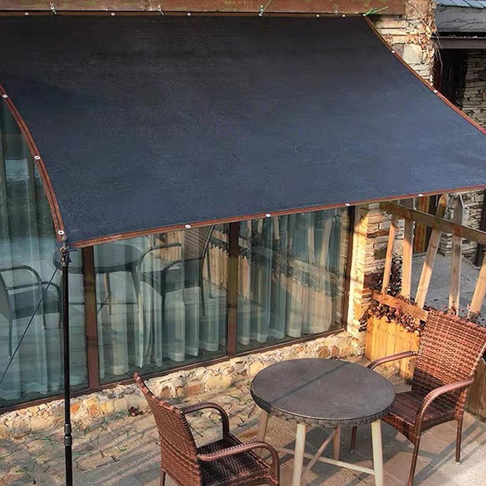 Black Shade Cloth with Grommets Sunblock Shade Mesh Tarp Greenhouse Sunshade Net 50% Shading Net for Outdoor Garden Buildings