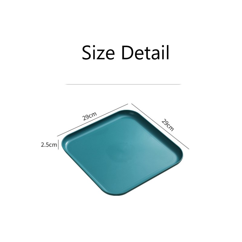 Inyahome Set of 1/4/10 Wheat Straw Square Dinner Dish Snack Dessert Plates for Vegetable Fruit Cake Bread Serving Plate Tray