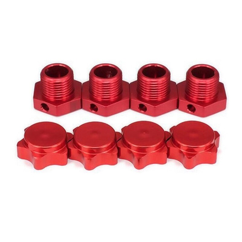 Hsp 1/8 varaosien renkaat adapteriin pulttia 4 kpl / erä 17mm alumiini hex navat nastat rc-auton 1/8 hsp joukkue c rc-auto