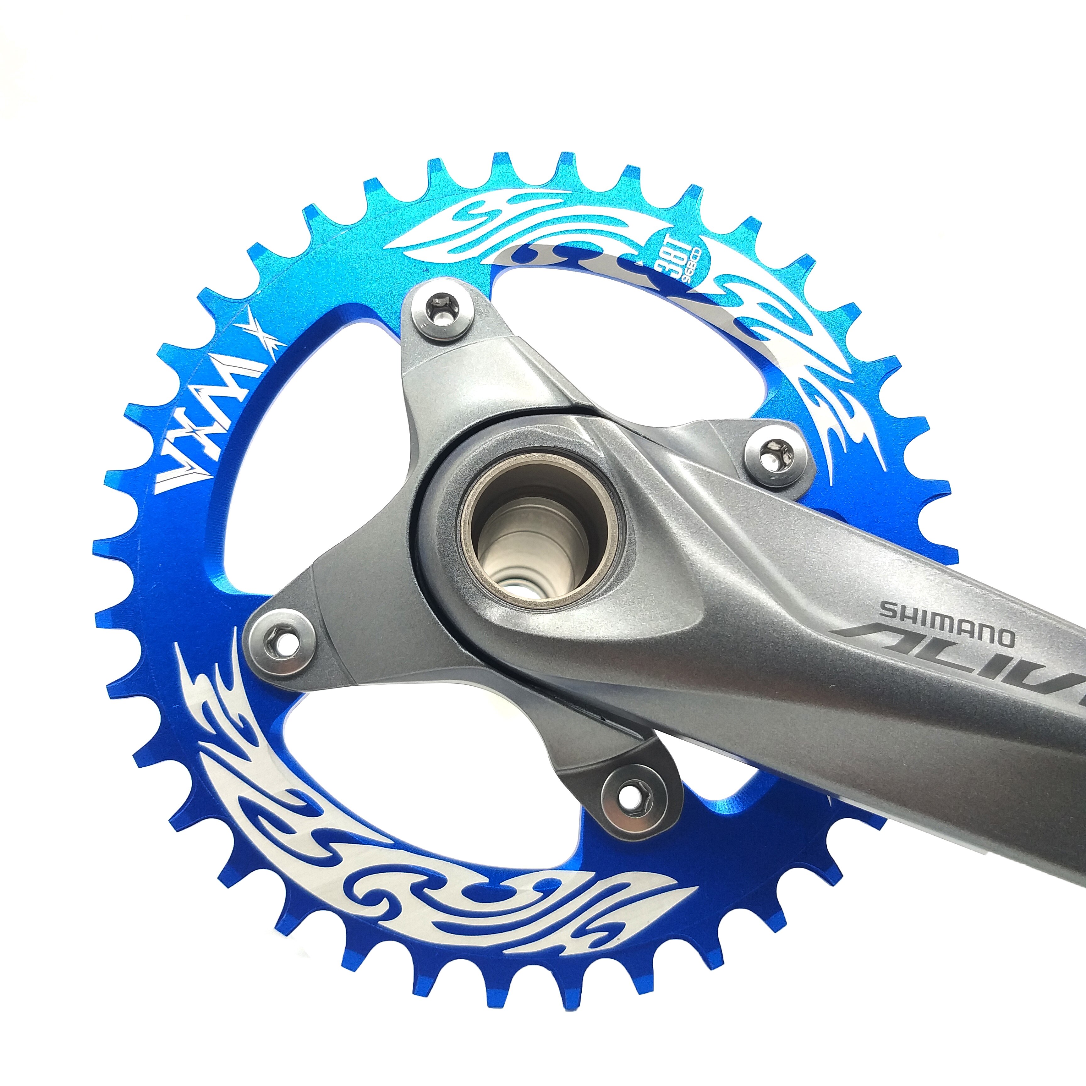 Shimano Alivio M4050 bike bicycle mtb crankset with VXM 96BCD Round Narrow Wide chainring 32T 34T 36T 38T Round with BB52