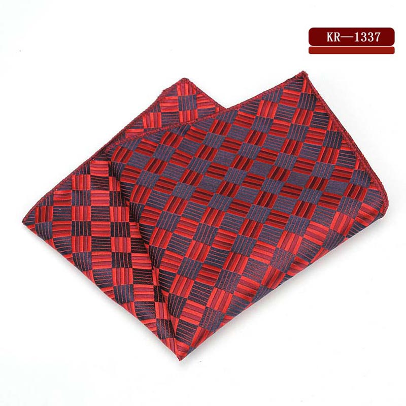 KR1328 Men's Polyester Silk Handkerchiefs Pocket Squares Mixed Patterns Jacquard for Suits Jackets Wedding Party Business: SFKR-1337
