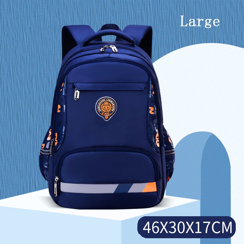 Kinderen Schooltassen Voor Meisjes Jongens Kinderen School Rugzak Waterdichte Schooltassen Basisschool Rugzakken Kids Mochila Escolar: large blue