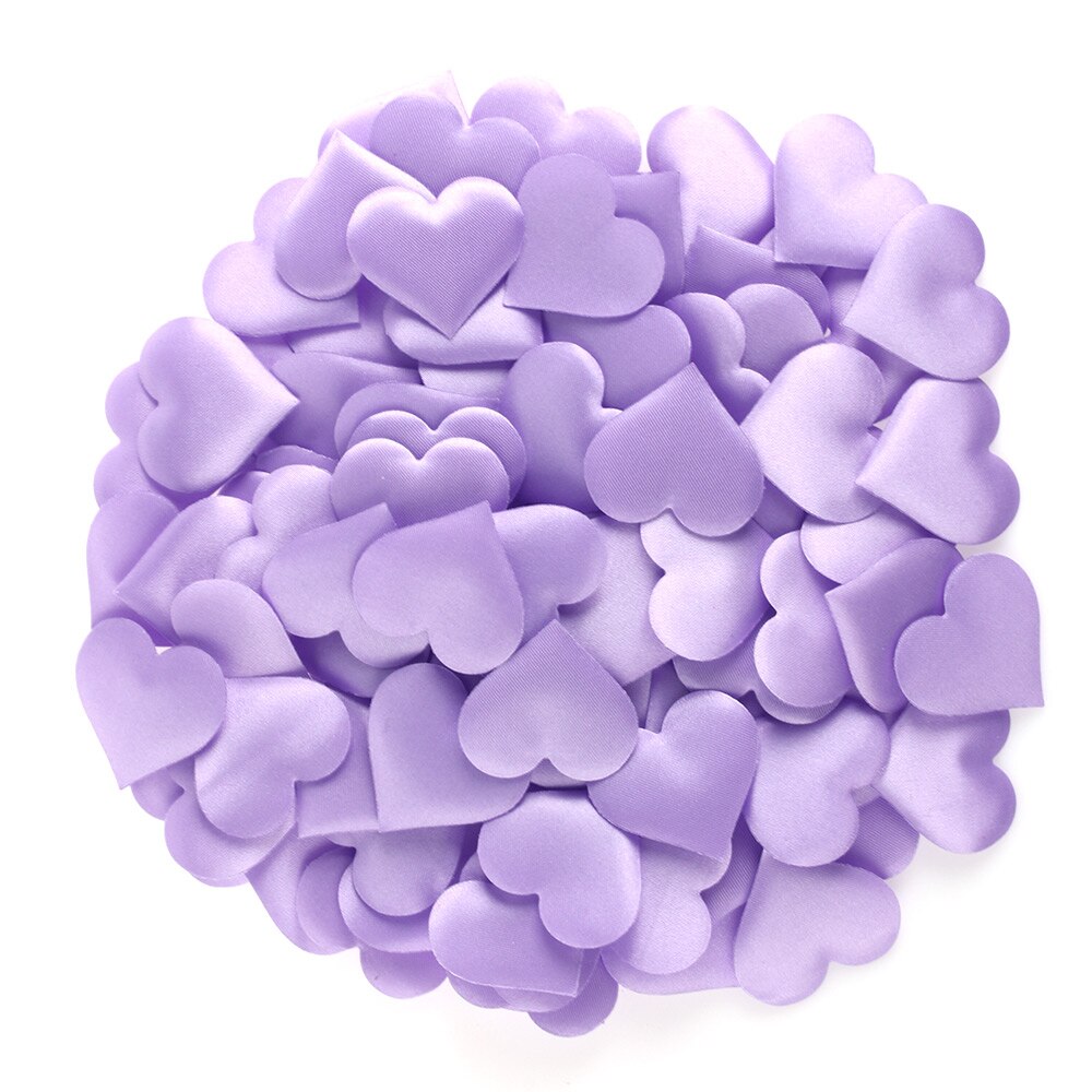 100 stuks 3d bloemen spons zoete liefde hart gooien rozenblaadjes bruiloft feest romantische tafeldecoratie bruiloft feest benodigdheden: Paars / 2cm