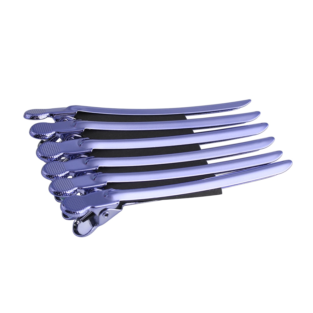 6Pcs Metal Duck Mouth Hairdresser Hair Clip Salon Hair Clamps Hairdressing Pro Section Hair Clips Hair Styling Accessories